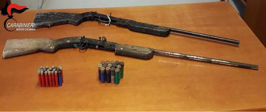 Criminalità, armi e munizioni sequestrate dai carabinieri nella Locride