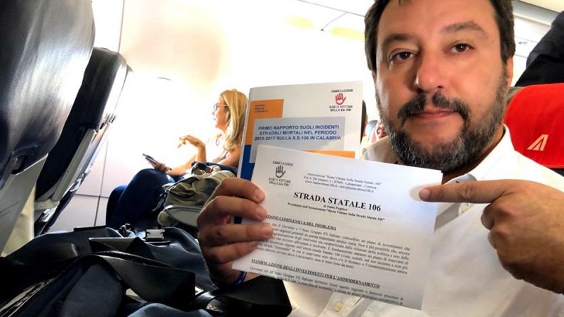 Salvini "scopre" la statale 106, interrogazione per avere interventi urgenti