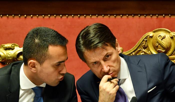 Il ministro degli esteri Luigi DI Maio e il premier Giuseppe Conte