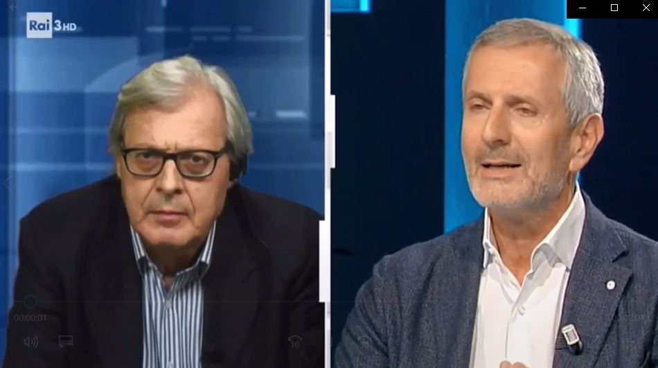 Cosenza, Sgarbi a #Cartabianca: “La Lega pone il veto su Occhiuto perché condizionata dai Gentile”