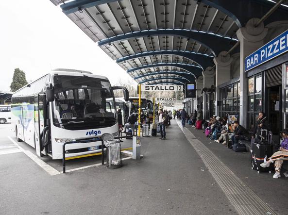 Il terminal bus di Tiburtina a Roma