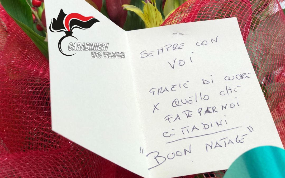 Fiori e caffé per i Carabinieri dopo l’operazione Rinascita Scott