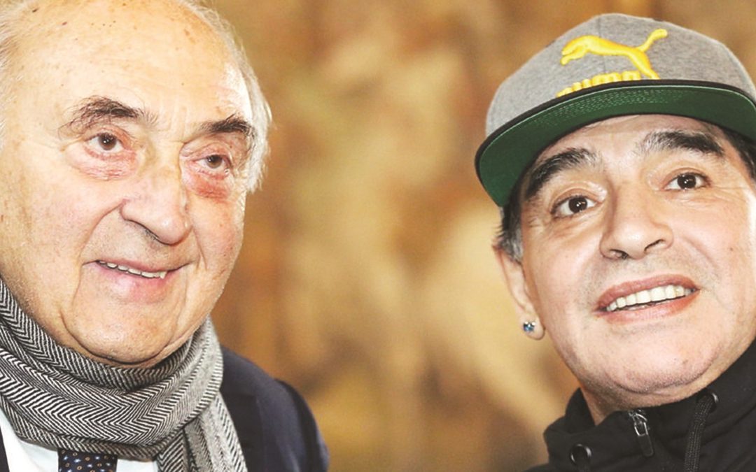 Corrado Ferlaino e Diego Armando Maradona
