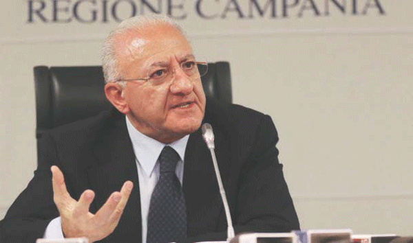 Il presidente della Regione Campania Vincenzo De Luca