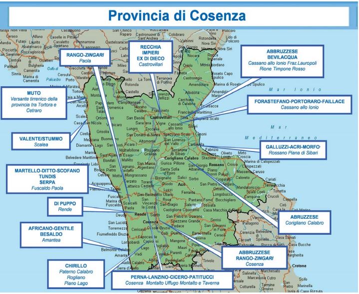 FOTO - Le mappe con tutte le cosche della 'ndrangheta in ...