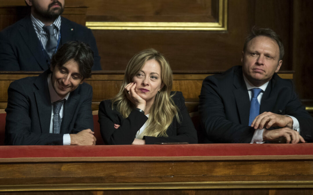 Giorgia Meloni in Parlamento