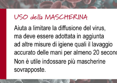 CORONAVIRUS - Uso della mascherina