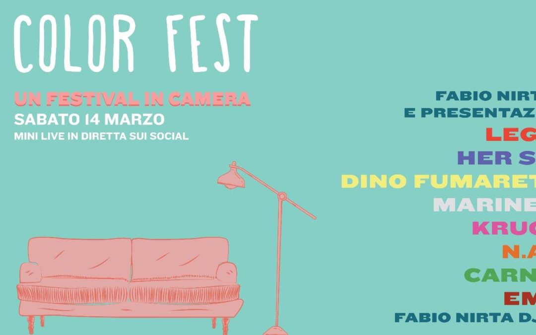 Color Fest, maratona di musica live dai canali social