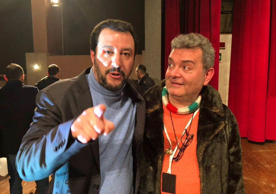 Matteo Salvini col vice presidente della Regione Nino Spirlì