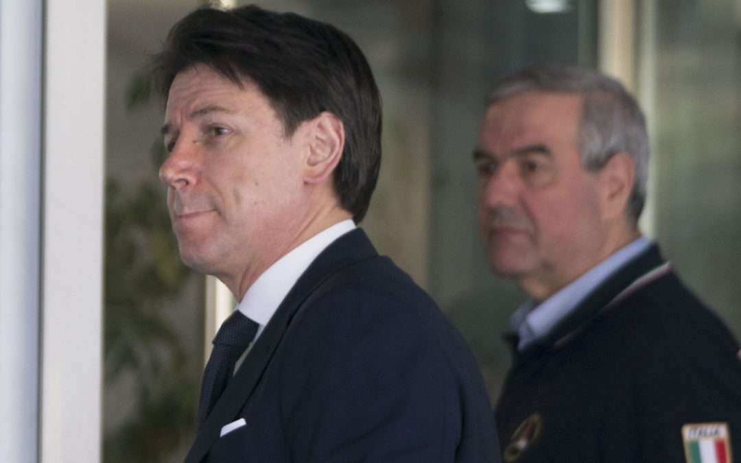 Il premier Conte e il capo della Protezione civile Borrelli