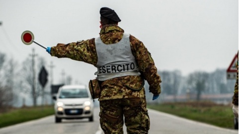 Un posto di controllo dell'Esercito