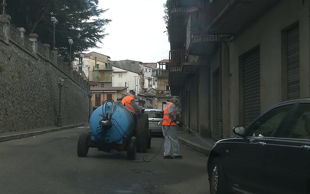 Attività di sanificazione a Cinquefrondi