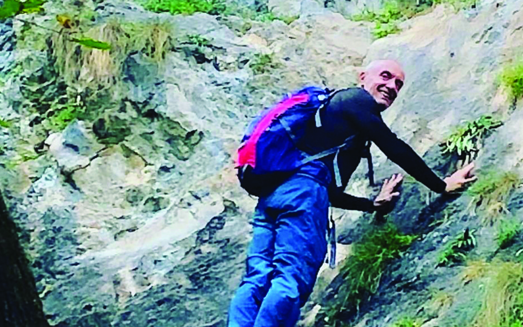 Il dottor Guido Galli in un momento di relax in montagna