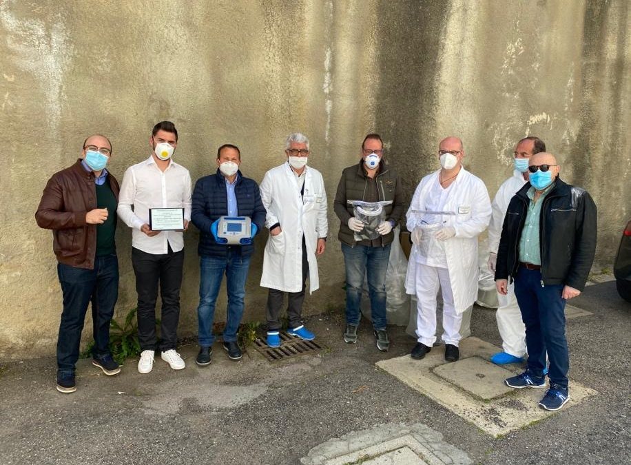 La donazione del ventilatore polmonare e di altri presidi medici