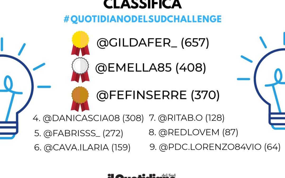 #Quotidianodelsudchallenge: ecco la vincitrice del concorso e la storia che l’ha fatta emergere rispetto agli altri partecipanti