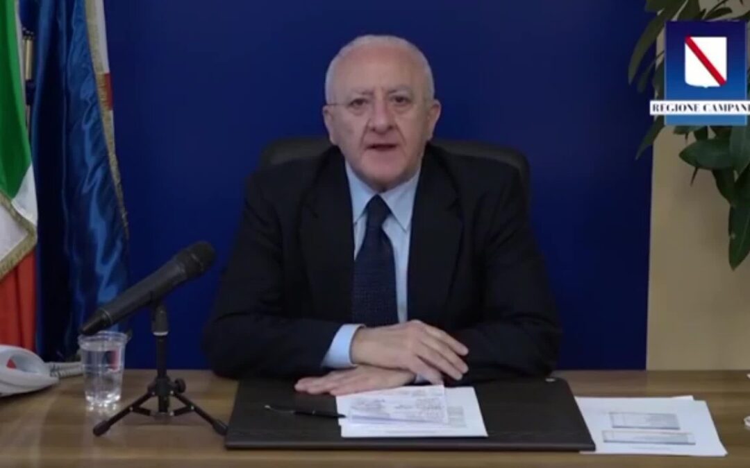 De Luca “Limitazioni mobilità a territori con alto numero contagio”
