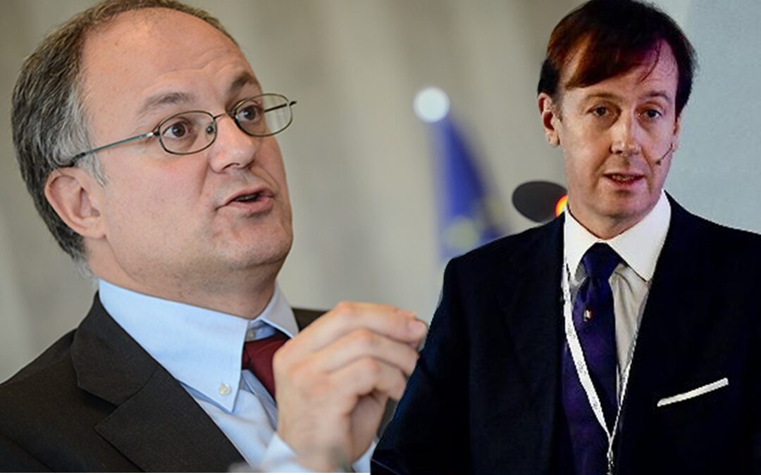 Il ministro Roberto Gualtieri e Fabrizio Palermo (CDP)