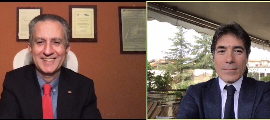 Il rettore dell'Unical Nicola Leone e il neo prorettore Francesco Scarcello