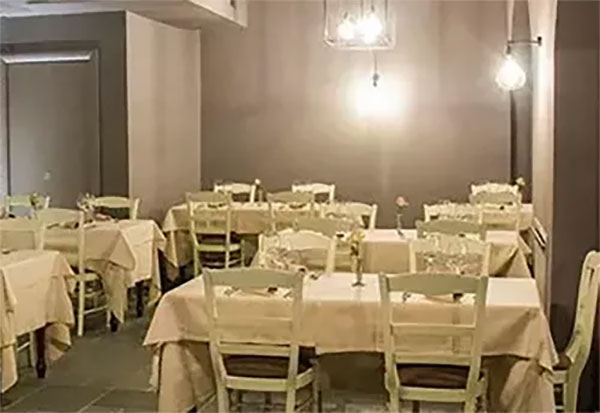 Un ristorante vuoto
