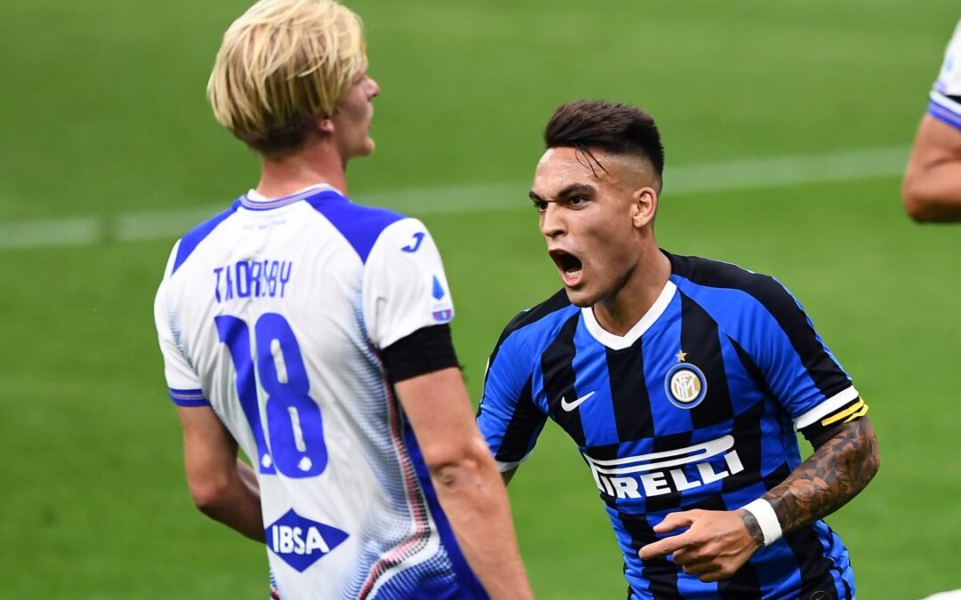 Lukaku-Lautaro in gol, Inter batte Sampdoria 2-1