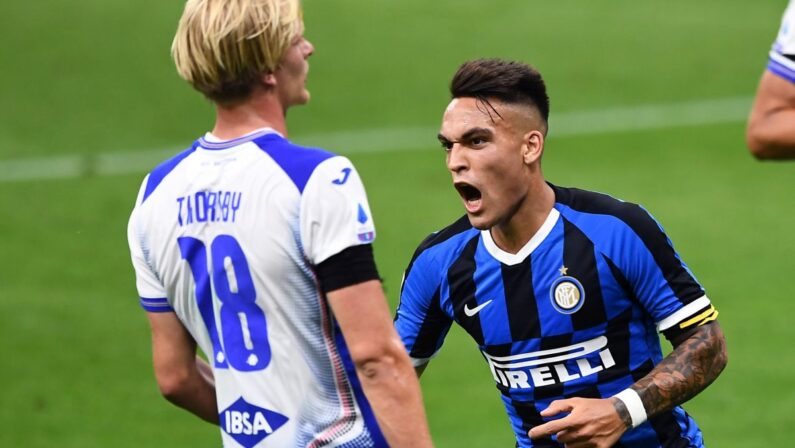 Lukaku-Lautaro in gol, Inter batte Sampdoria 2-1