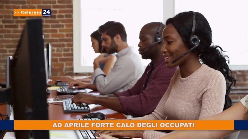 Ad aprile forte calo degli occupati