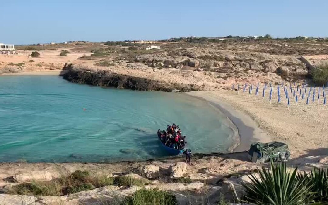 Sbarco di migranti a Lampedusa
