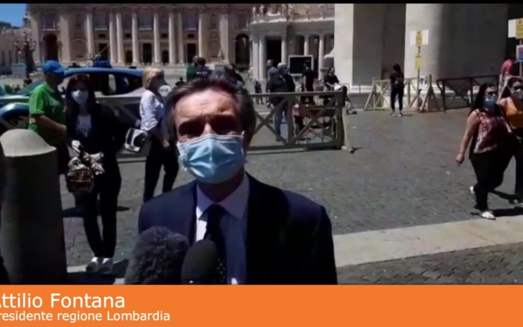 Coronavirus, delegazione Lombardia in visita dal Papa