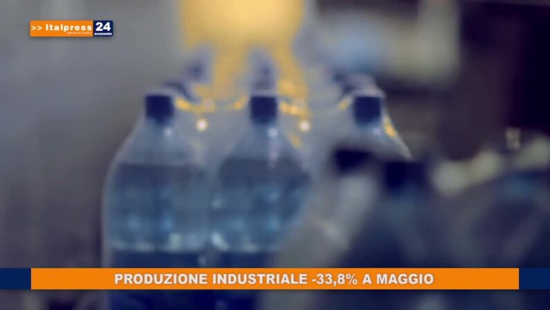 Produzione industriale -33,8% a maggio