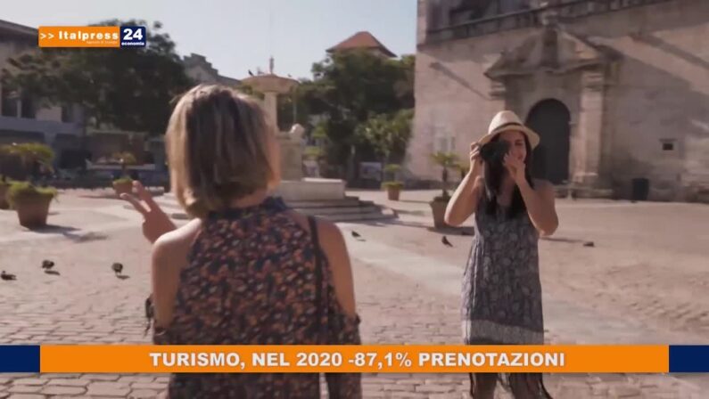 Turismo, nel 2020 -87,1% prenotazioni