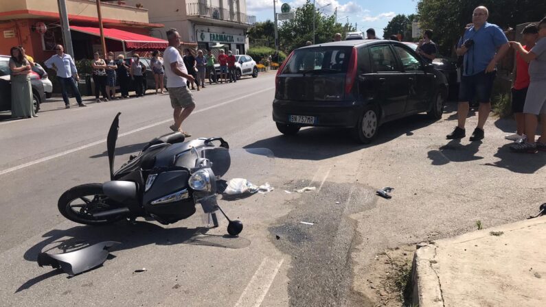 Incidente stradale a Pizzo: scooter contro auto, ferito un uomo