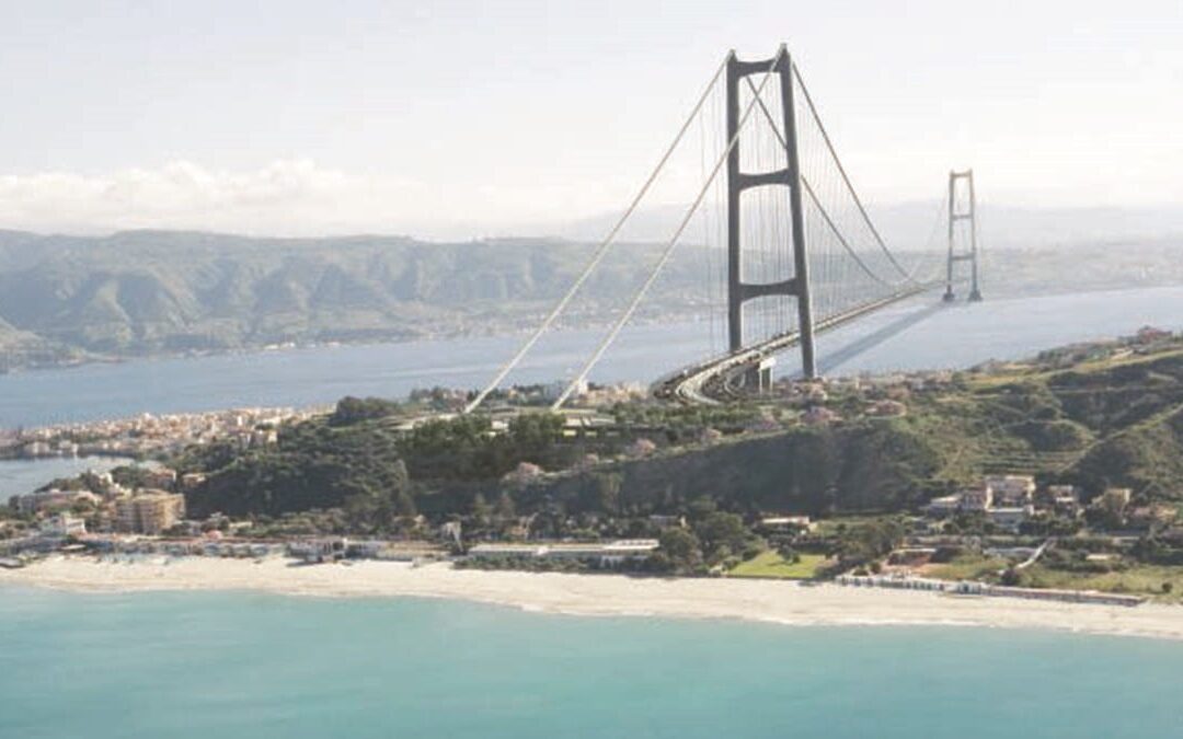 Un progetto del ponte sullo Stretto di Messina