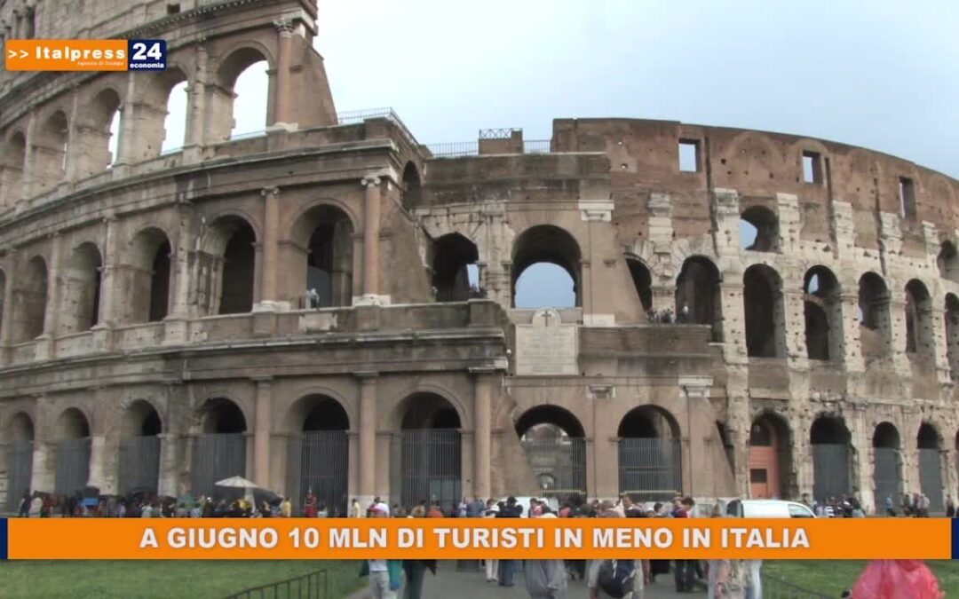 A giugno 10 mln di turisti in meno in Italia