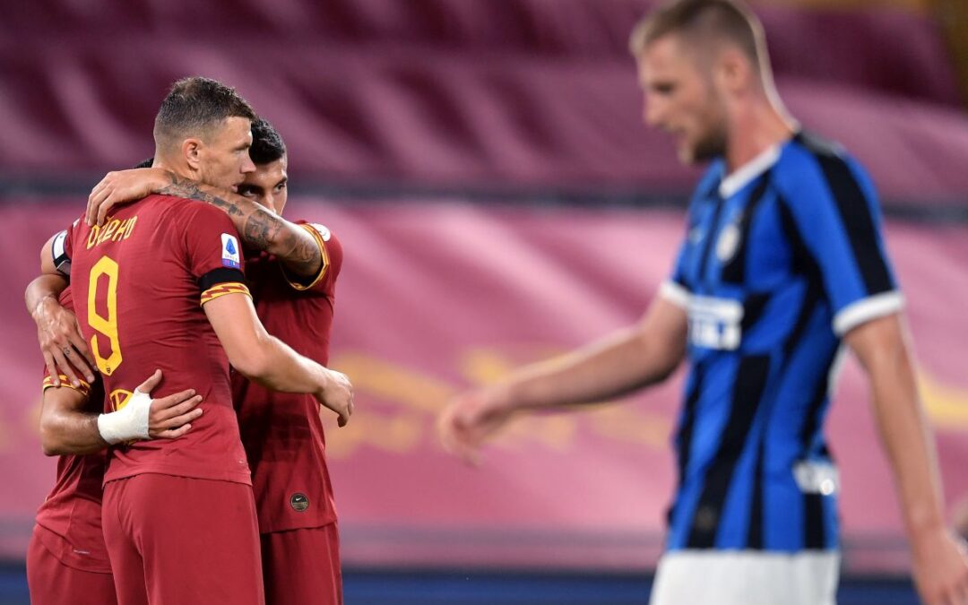 Serie A, Roma-Inter 2-2, Lukaku pari di rigore e nerazzurri a -5 dalla Juve