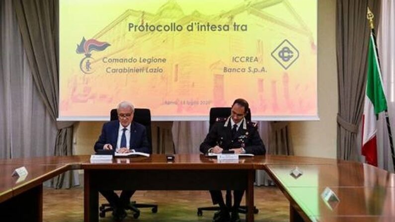 Accordo Iccrea Banca e Carabinieri Lazio per promuovere la legalità
