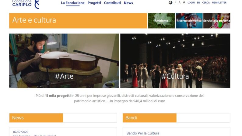 Da Fondazione Cariplo un bando da 8 milioni per le imprese culturali