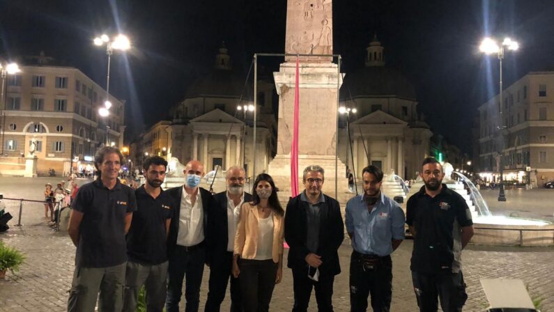 Roma, nuova illuminazione a Piazza del Popolo