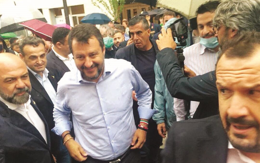 Matteo Salvini a Matera con Roberto Marti e Pasquale Pepe