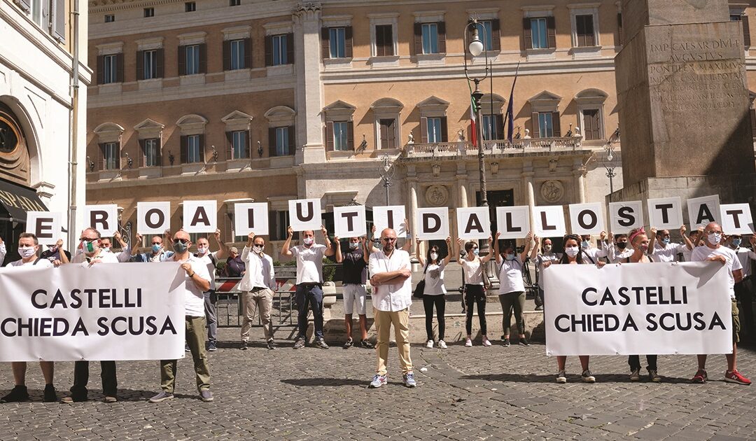 La protesta dei ristoratori a Montecitorio