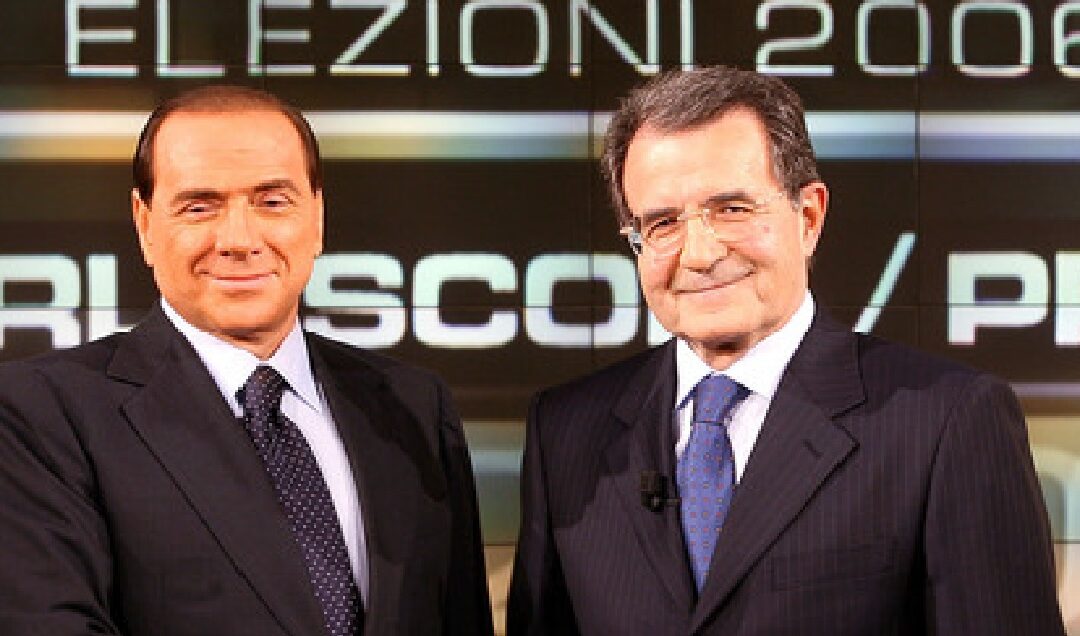 Silvio Berlusconi e Romano Prodi nel 2006