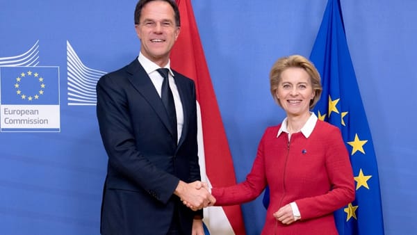 Il presidente olandese Rutte e Von Der Leyen