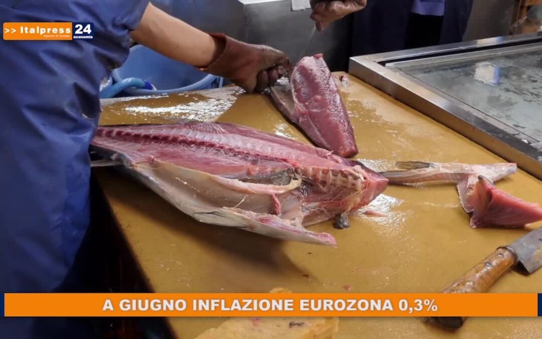 A giugno inflazione eurozona 0,3%