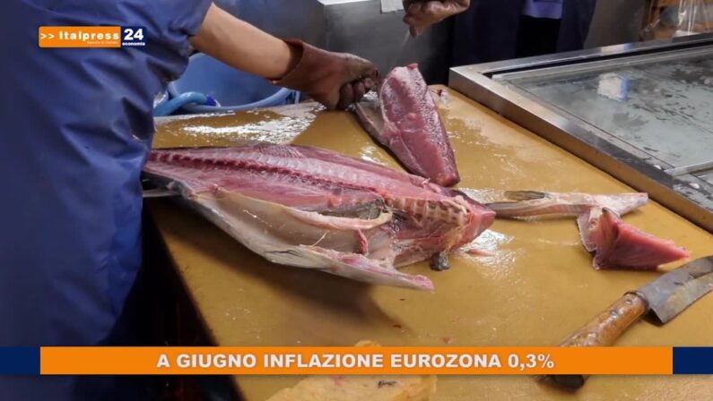 A giugno inflazione eurozona 0,3%