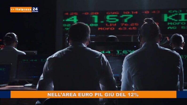 Nell’area euro Pil giù del 12%