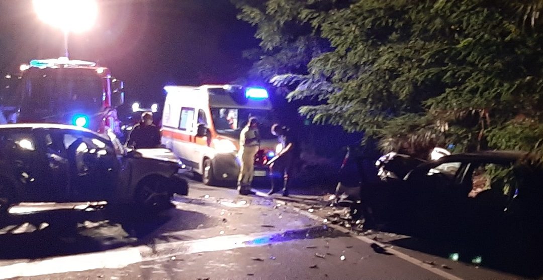 Le auto coinvolte nell'incidente