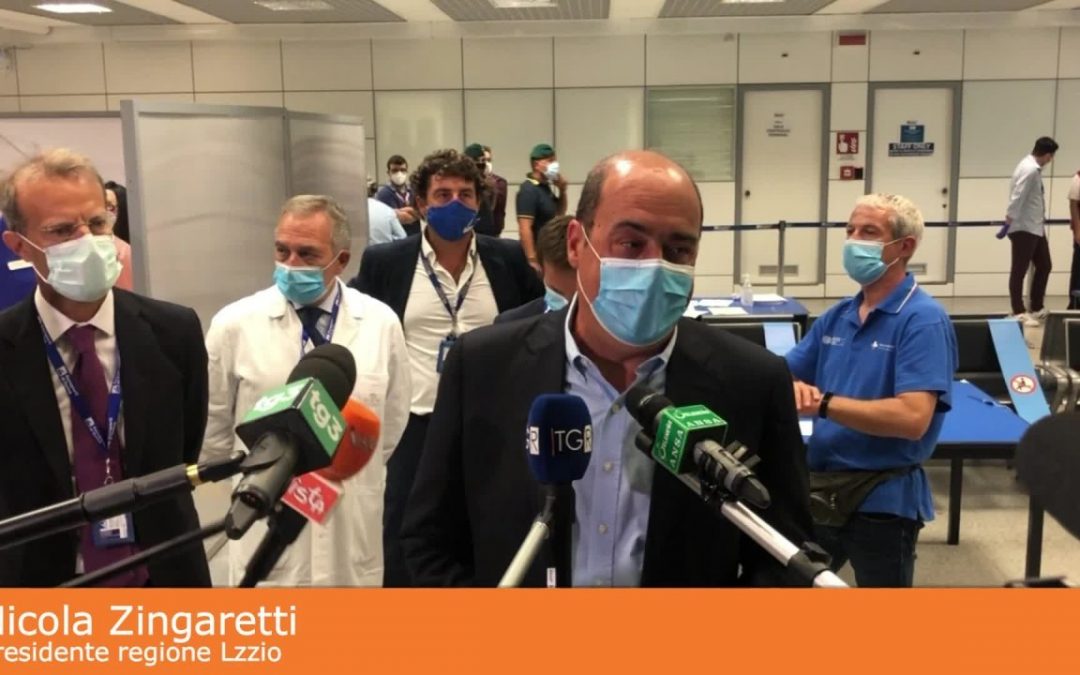 Coronavirus, Zingaretti “Bene collaborazione con Adr sui tamponi”