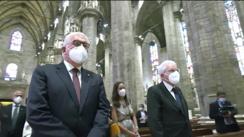Mattarella e Steinmeier visitano il Duomo di Milano