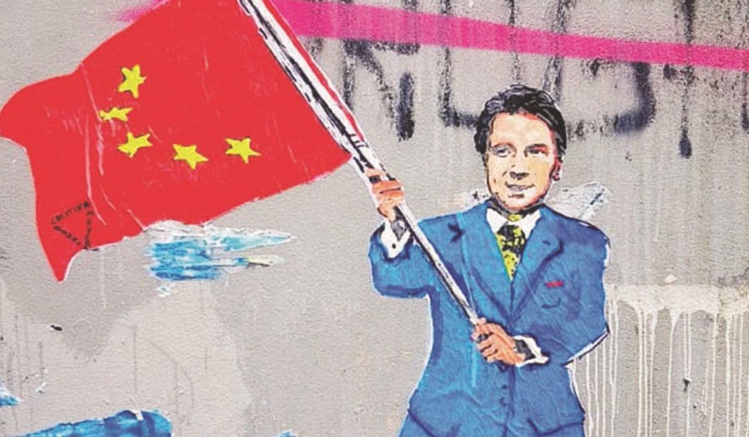 Un murales dedicato a Giuseppe Conte