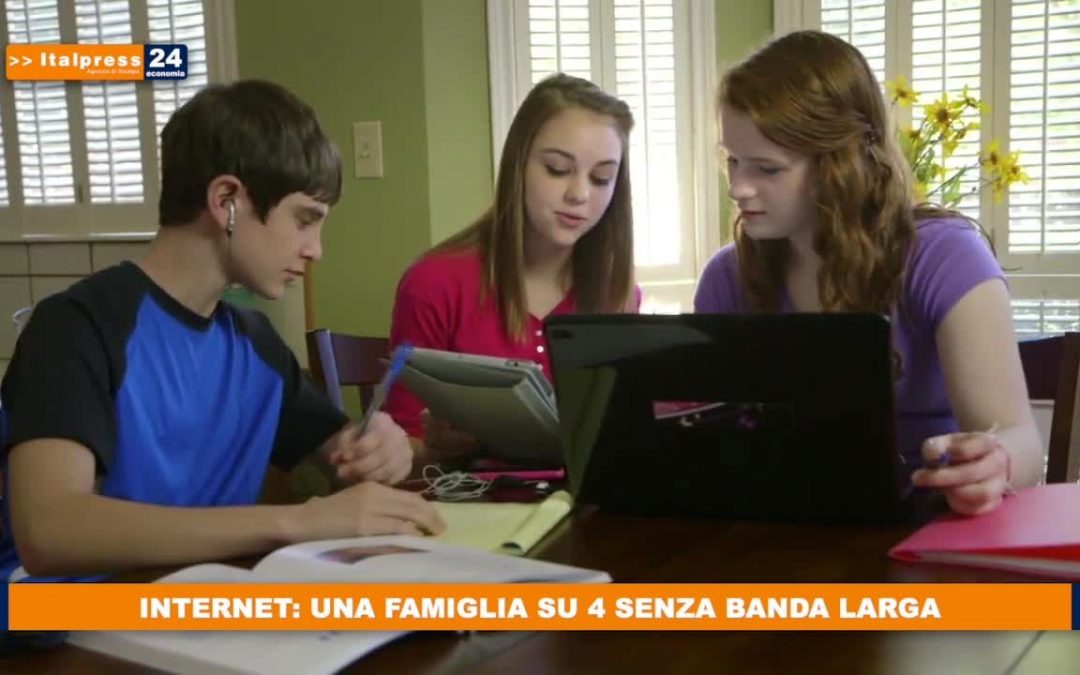Internet: una famiglia su 4 senza banda larga