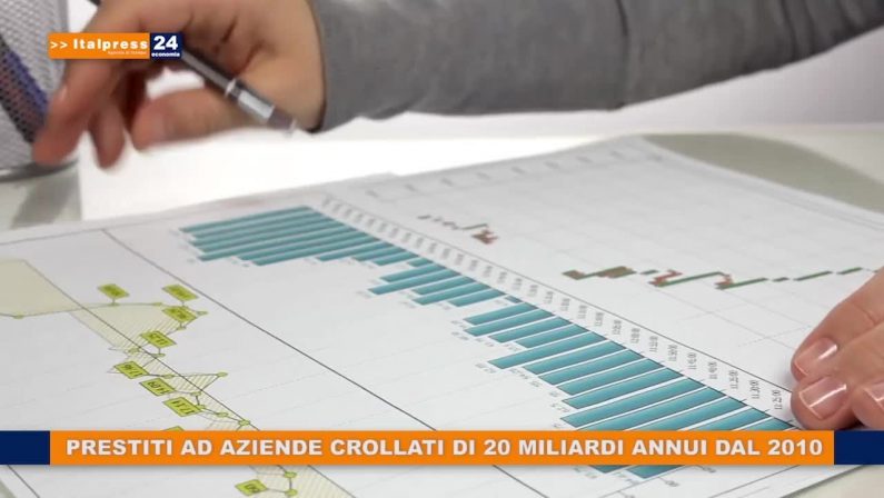 Prestiti ad aziende crollati di 20 miliardi annui dal 2010